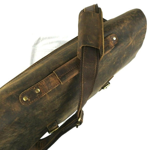 Leather Vintage Handmade Messenger  Bag - Picture 4 of 7